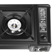 Black Portable 2-Burner Camping Stove