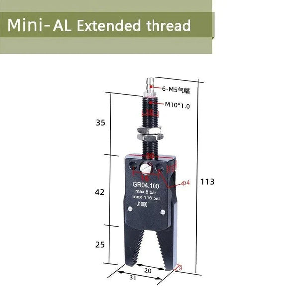 Mini A Gripper Series Pneumatic Manipulator Fixture Magnetic Induction Clamp Antiskid Cover Grip Injection Molding Accessories