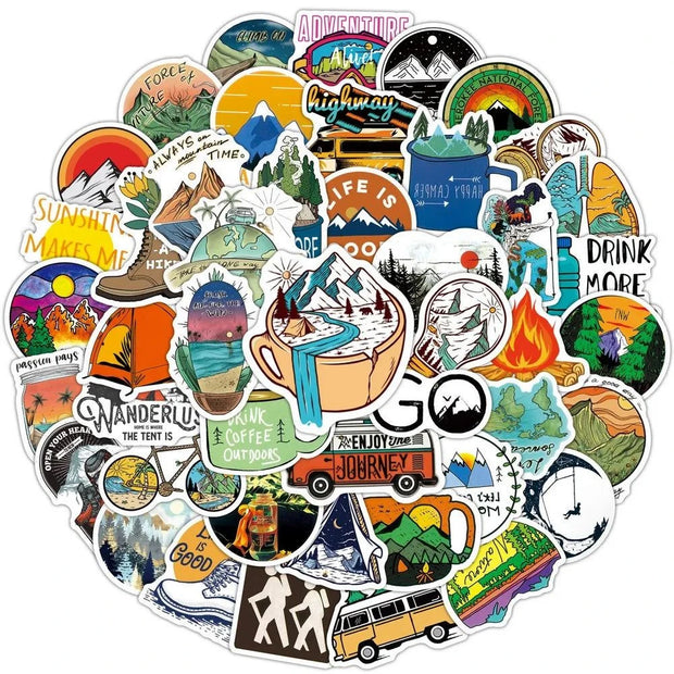 Forest Adventure Sticker | Hiking Sticker Pack | Outdoor Safety Gear
