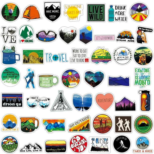 Forest Adventure Sticker | Hiking Sticker Pack | Outdoor Safety Gear
