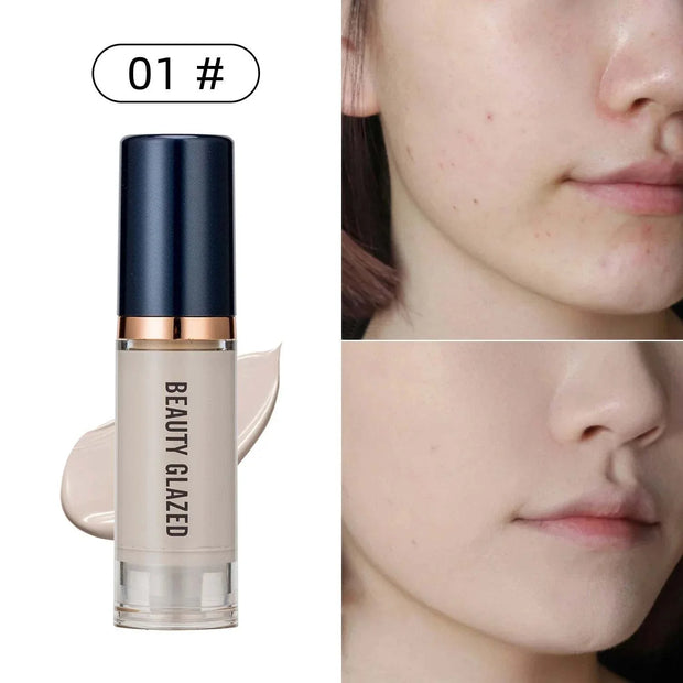 BEAUTY GLAZED 6 Color Liquid Foundation,Full Coverage, Long-Lasting, Waterproof, Natural Effect,Hydrating