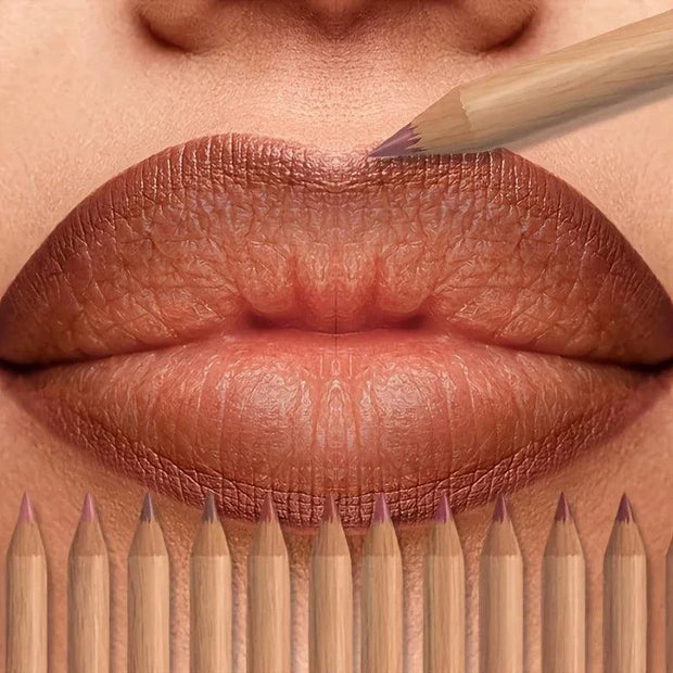 6pcs Velvet Matte Lip Liner Set