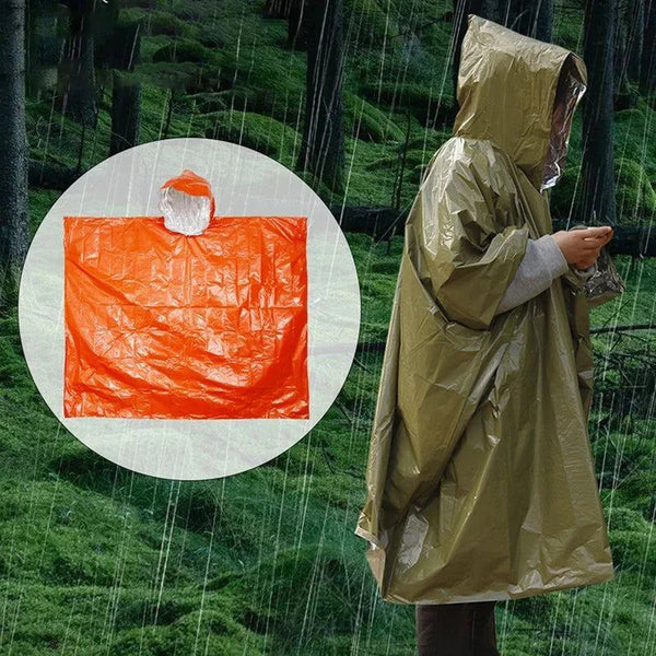 Ultimate Rainy Day Protector waterproof raincoat with reflective strips for camping and emergencies